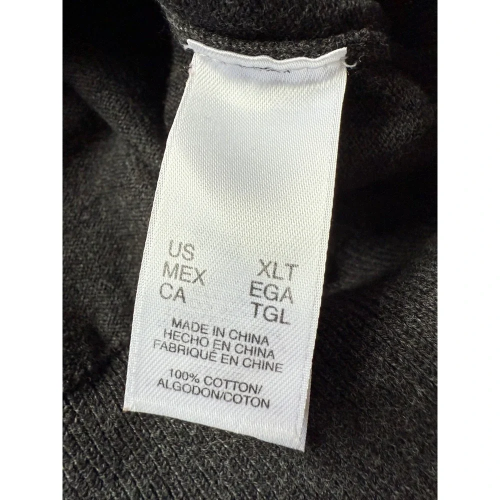 Claiborne Argyle Sweater Vest Men's XLT Gray Burgundy V-Neck Grandpa Core
